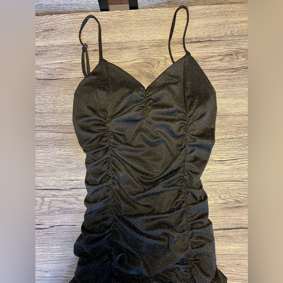 Blashe Black & Gold Spaghetti Strap Dress, size Large - Picture 5 of 6